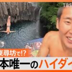 時速85km！地上27mからプールに飛び込む…日本唯一のハイダイビング選手、練習は東尋坊で！？【ゲキ推しさん】｜TBS NEWS DIG