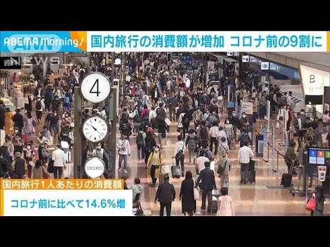 国内旅行の消費額が増加　新型コロナ前の9割に(2023年8月17日)