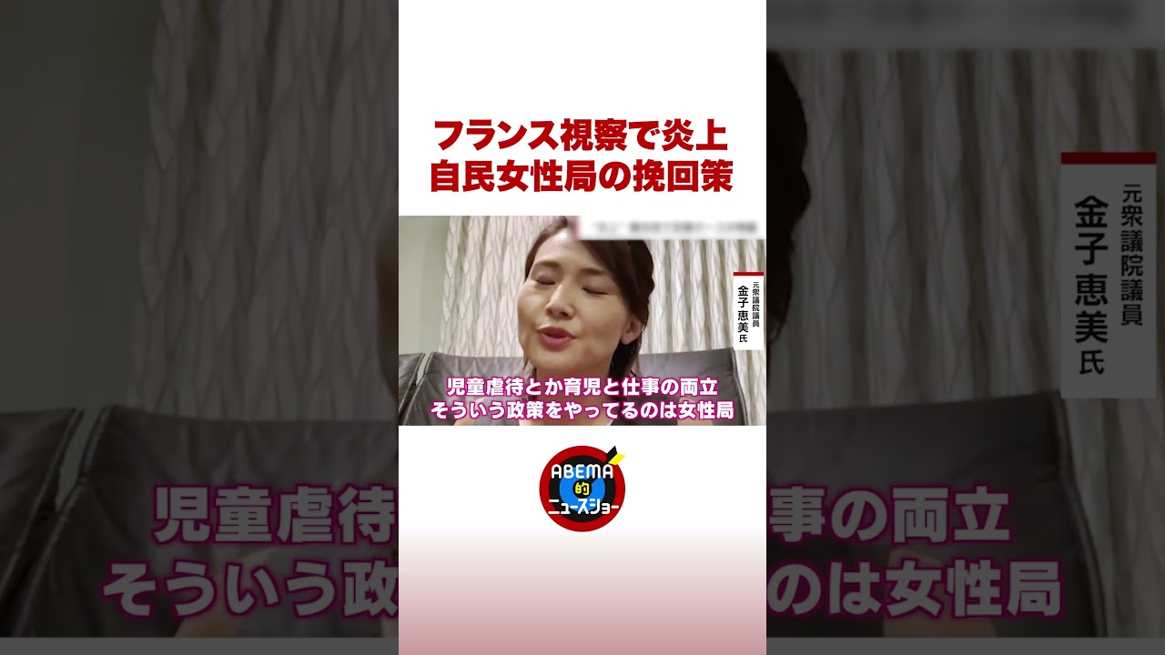 フランス視察で炎上 自民女性局の挽回策 #ABEMA的ニュースショー #shorts