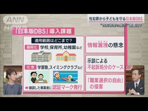 “性犯罪歴”の確認で子ども守る「日本版DBS」　課題は？(2023年8月26日)