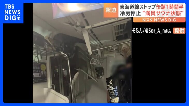 JR東海道線が電柱と衝突でストップ　先頭車両の乗客語る“緊迫した車内の様子”｜TBS NEWS DIG