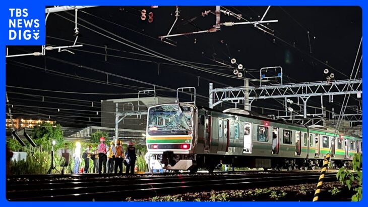 神奈川・JR大船駅近くで電車と電柱がぶつかる事故　JR東海道線など運転見合わせ　約7人が熱中症とみられる症状訴える｜TBS NEWS DIG