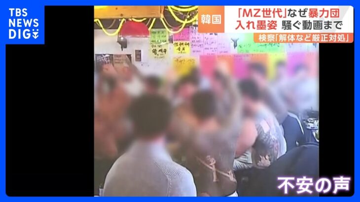 韓国・「MZ世代」とよばれる若者らの組織犯罪が深刻化　入れ墨姿をSNSにアップ　捜査当局が対策強化｜TBS NEWS DIG