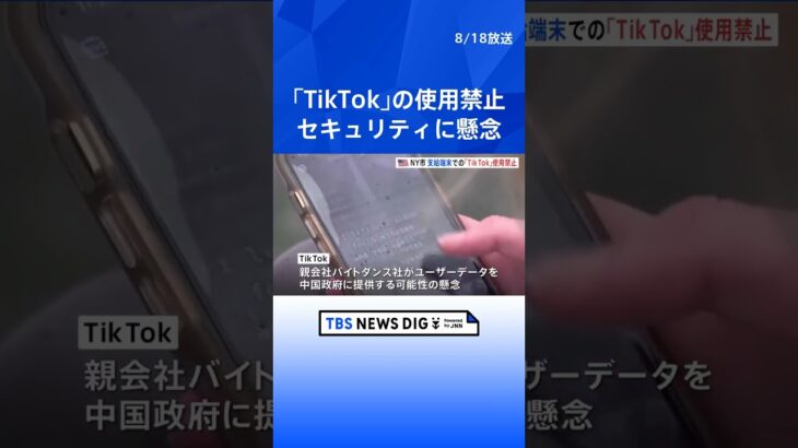 公的端末で「TikTok」禁止　アメリカ・ニューヨーク市がセキュリティ上の懸念を理由に「私たちはニューヨーカーのデータを保護する必要があります」#shorts