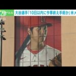 大谷翔平選手「10日以内に今季終え 手術の可能性」　米メディア(2023年9月4日)