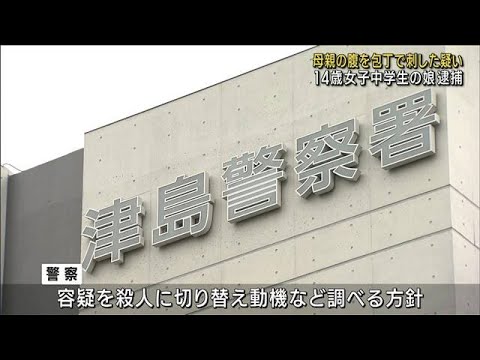 母親の腹を包丁で刺した疑い 14歳女子中学生の娘逮捕　愛知(2023年9月6日)