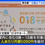 東京都　18歳以下の子どもに月額5000円給付「018サポート」申請受付開始｜TBS NEWS DIG