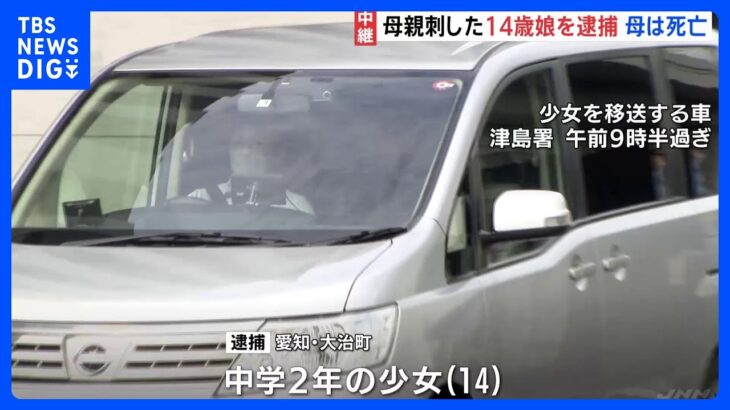 中学2年・14歳の娘に40歳の母親が刺され死亡　娘は現行犯逮捕　愛知｜TBS NEWS DIG