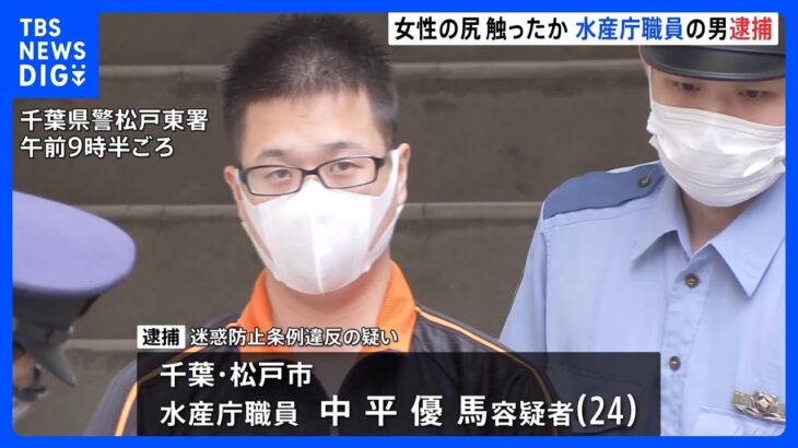 水産庁職員の24歳男を痴漢容疑で逮捕　女性のあとをつけ尻を触ったか　千葉・松戸市｜TBS NEWS DIG