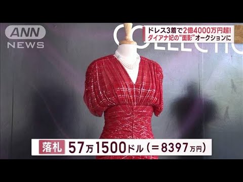 ドレス3着で2億4000万円超！　ダイアナ妃の“面影”オークションに(2023年9月13日)