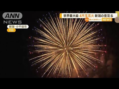 片貝まつり花火大会　世界最大級の4尺玉花火　新潟の夜彩る【知っておきたい！】(2023年9月11日)