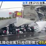 44人がケガ 246便が遅延・欠航　「4年ぶり」に台風上陸の台湾は大荒れに｜TBS NEWS DIG