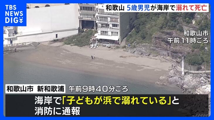 海岸で海水浴をしていた5歳男児が溺れ　死亡　発見された際、浮き輪はつけていなかった　和歌山｜TBS NEWS DIG