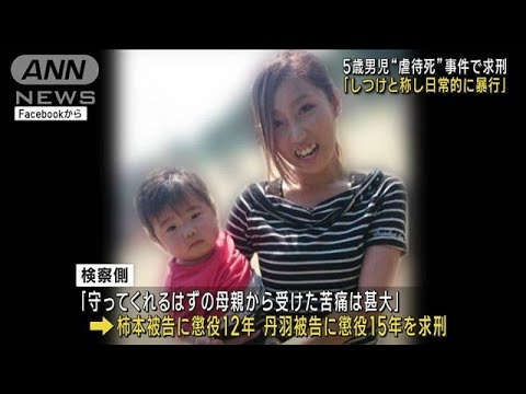 「しつけと称し日常的に暴行」5歳男児“虐待死”裁判　母親に12年、同居男に15年求刑(2023年9月1日)