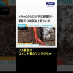 トラックから“ミツバチ”500万匹が逃げ出し…運転手100回以上刺される　カナダ　#shorts