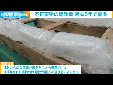 不正薬物の摘発量　過去5年間で最多(2023年9月28日)