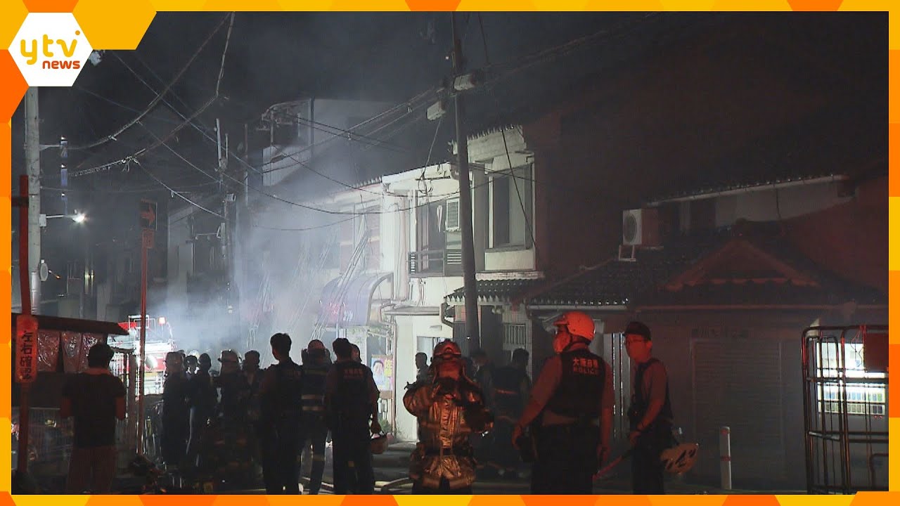 ２階建て木造住宅で火事　ベランダから住人男性とみられる１人の遺体見つかる　大阪・住之江区