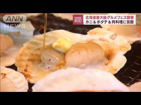 北海道最大級グルメフェス開催　カニ＆ホタテ＆肉料理に舌鼓(2023年9月8日)