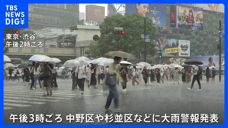 上野・アメ横は一時停電　信号機にも影響　東京都内で“ゲリラ雷雨”　大気の状態が非常に不安定に｜TBS NEWS DIG