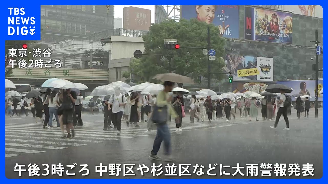 上野・アメ横は一時停電　信号機にも影響　東京都内で“ゲリラ雷雨”　大気の状態が非常に不安定に｜TBS&nbsp;NEWS&nbsp;DIG