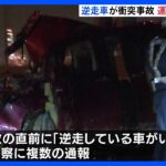 伊勢湾岸道で逆走の乗用車、トラックと衝突　車の運転手が意識不明｜TBS NEWS DIG