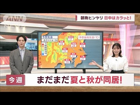 【関東の天気】ようやく秋の気配も…まだ来る真夏日！ 衣替えに待った(2023年9月24日)