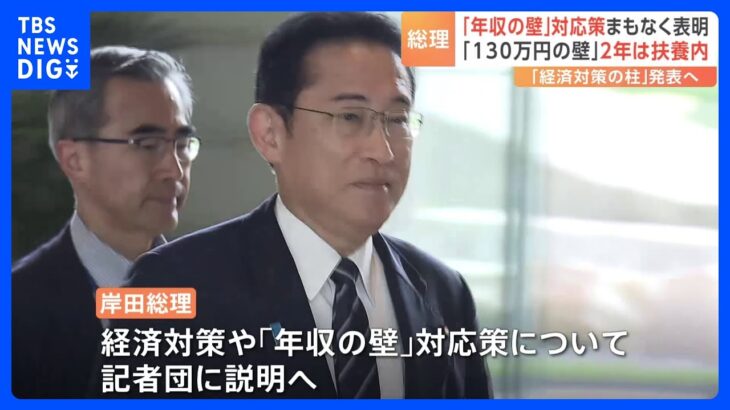 岸田総理、「年収の壁」対応策など「経済対策の柱」発表へ｜TBS NEWS DIG