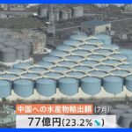 中国向け水産物の7月の輸出額 去年比23%減少　全面的な放射性物質の検査が影響｜TBS NEWS DIG