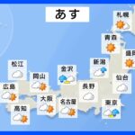 【9月14日 明日の天気】西～東日本は急な雷雨に注意　厳しい残暑が続く｜TBS NEWS DIG