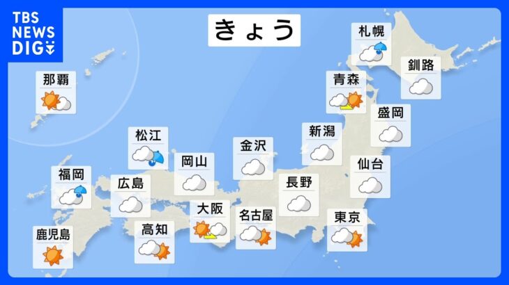 【9月26日 今日の天気】北日本や日本海側で雨　太平洋側も次第に雲広がる　蒸し暑くなる所も｜TBS NEWS DIG