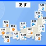 【9月30日 明日の天気】関東は天気急変に警戒　暑さは和らぐ｜TBS NEWS DIG