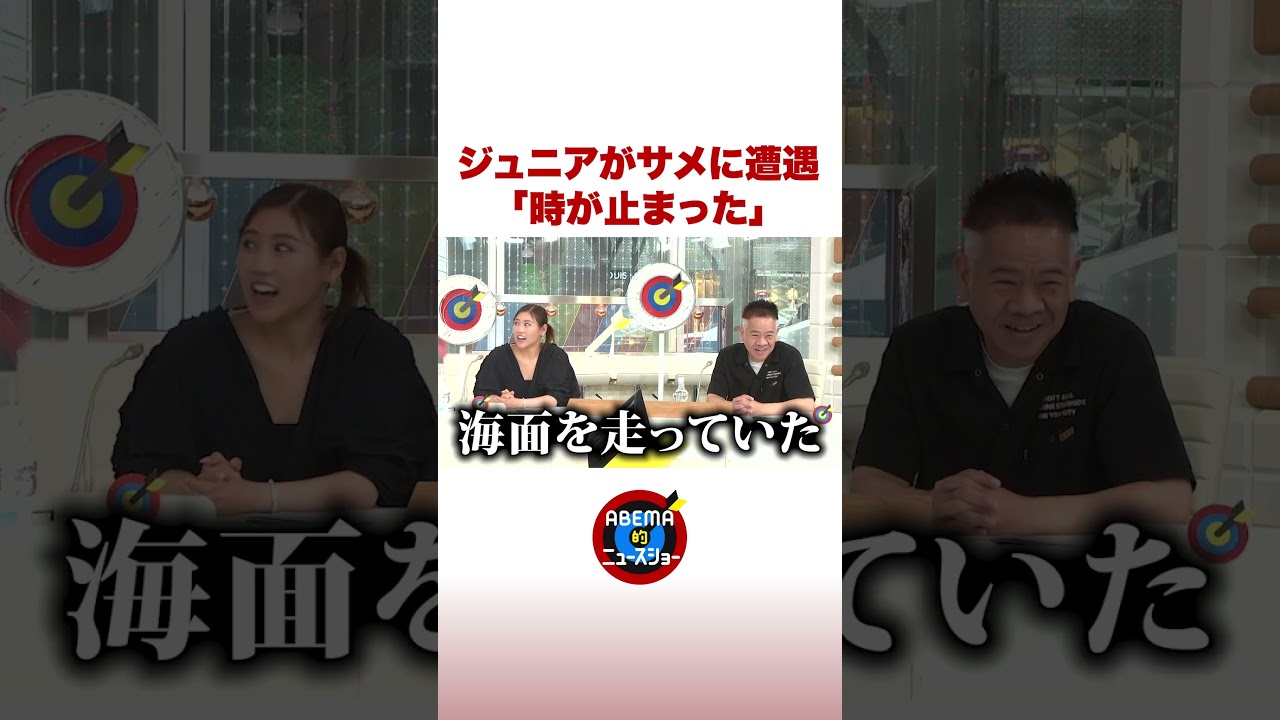 ジュニアがサメに遭遇「時が止まった」  #ABEMA的ニュースショー #shorts