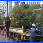 無断で10年以上放置…歩道に置かれた大型植木鉢 約100個の強制撤去始まる　大阪・難波｜TBS NEWS DIG
