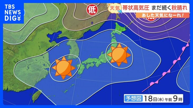 【10月18日 関東の天気】あと2日で“暑さの三冠”｜TBS NEWS DIG