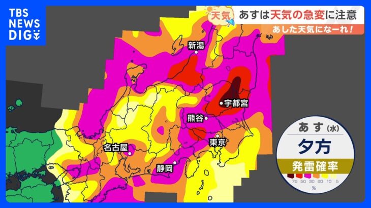 【10月25日 関東の天気】天気の急変に注意｜TBS NEWS DIG