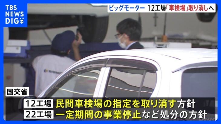 ビッグモーターの12工場で民間車検場の指定取り消しへ　国交省が立ち入り検査行った34工場全てで不正確認｜TBS NEWS DIG