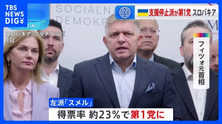 スロバキア総選挙　ウクライナへの軍事支援“停止”訴えた左派政党が第1党に　対ロシア政策変更でヨーロッパの足並み乱れる可能性｜TBS NEWS DIG
