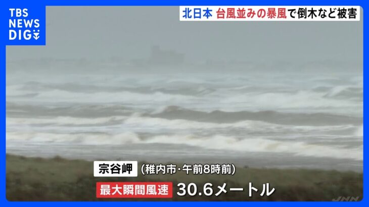 北日本で“台風並み”の暴風　稚内市・宗谷岬では最大瞬間風速30.6mを観測｜TBS NEWS DIG