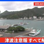 【速報】伊豆諸島などに出されていた津波注意報解除｜TBS NEWS DIG