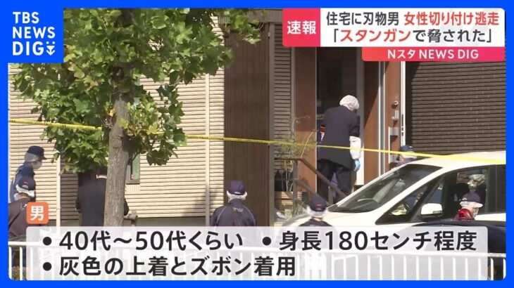 「スタンガンで脅された」住宅に押し入り刃物で切りつけ通帳奪う…乳幼児も居合わせ　東京・八王子市｜TBS NEWS DIG