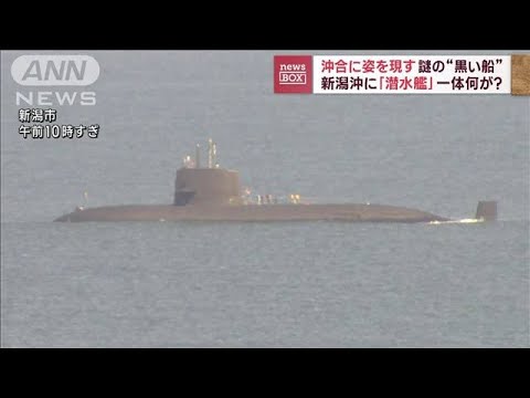 謎の“黒い船”…新潟沖に「潜水艦」　一体何が？(2023年10月13日)