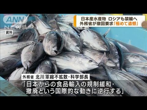ロシアも日本産水産物の輸入制限に加わると発表　日本政府「極めて遺憾」と抗議(2023年10月16日)