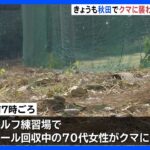 ゴルフ練習場で70代女性が後ろからクマに襲われる　命に別状なし　秋田・羽後町｜TBS NEWS DIG