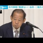 自民二階氏　年内の衆院解散巡り「機運高まっておらず適当な状況でない」とけん制(2023年10月25日)