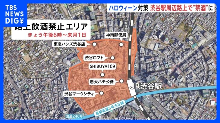 ハロウィーン“安全対策” 渋谷駅周辺「路上飲酒」禁止へ　きょう（27日）午後6時から11月1日午前5時まで｜TBS NEWS DIG