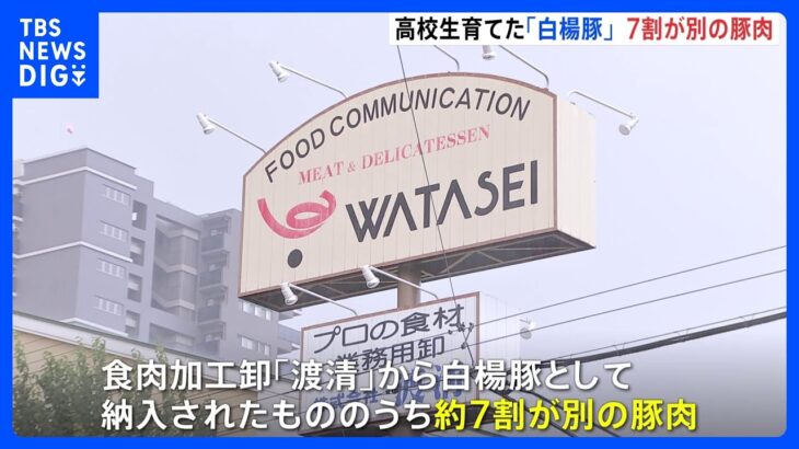 宇都宮白楊高校の生徒が育てた「白楊豚」道の駅に卸した約7割が別の豚肉　納入業者「出荷時のチェックミス」｜TBS NEWS DIG