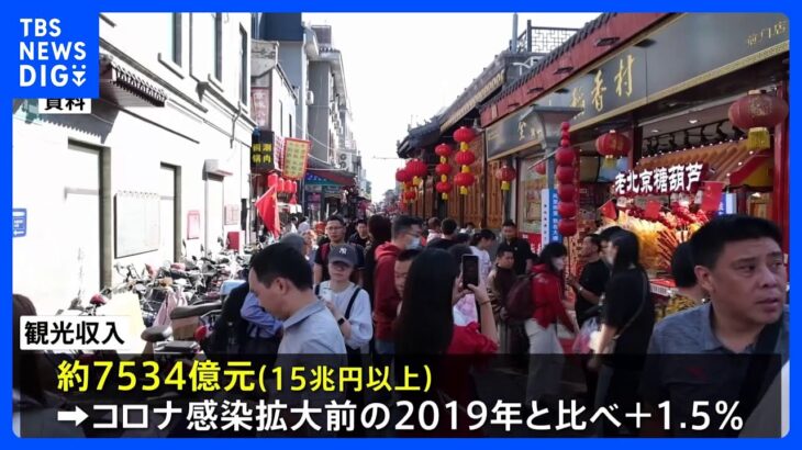 中国　8連休の観光収入15兆円以上　コロナ前超えも消費の勢いは低調｜TBS NEWS DIG