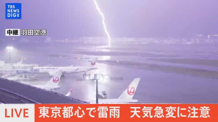 【LIVE配信中】東京都心で雷雨　天気急変に注意