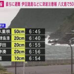 【LIVE】伊豆諸島・小笠原諸島に津波注意報