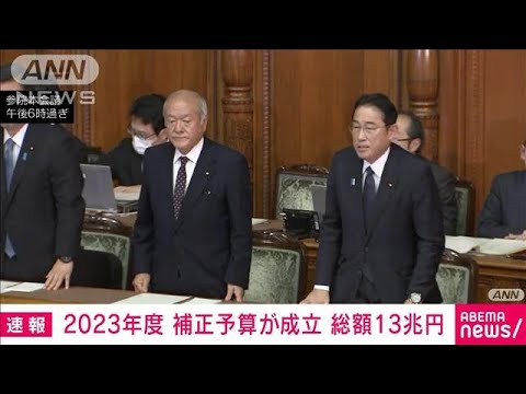 “13兆円”2023年度補正予算が成立　残る会期2週間で旧統一教会の救済めぐる法案は…(2023年11月29日)